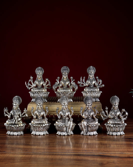 Brass Superfine Ashtalakshmi Idols 6" – Set of 8 Goddesses