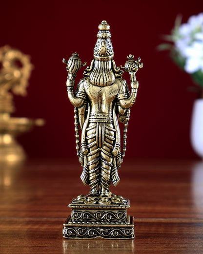 Brass Superfine Tirupati Balaji with Garuda Idol 4 inch