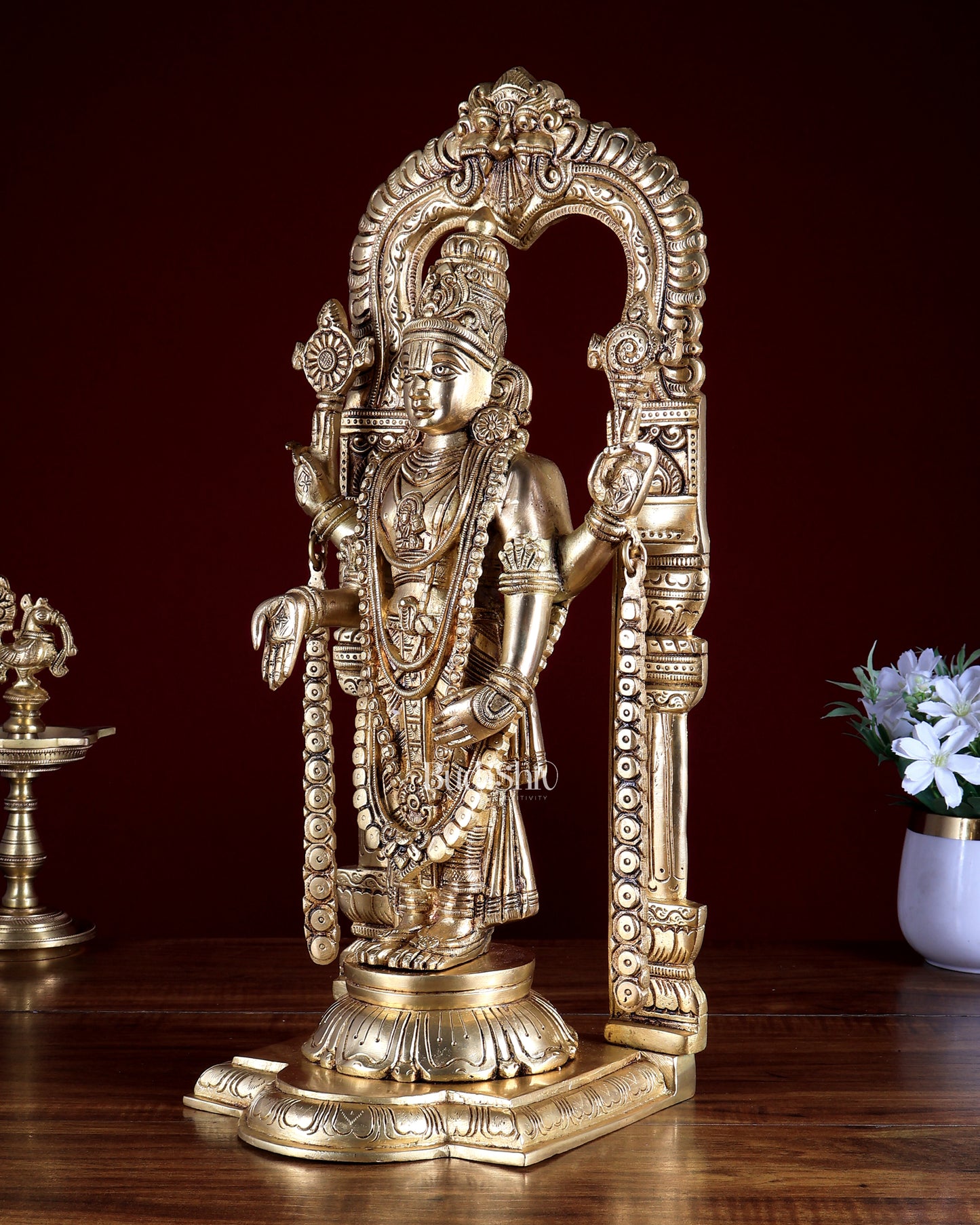 Pure Brass Tirupati Balaji Lord Venkateshwara Swamy statue 17 inch