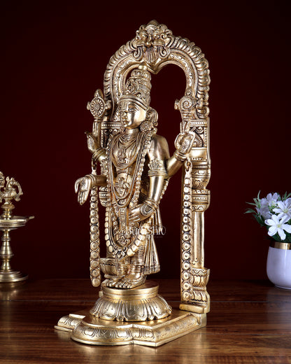 Pure Brass Tirupati Balaji Lord Venkateshwara Swamy statue 17 inch