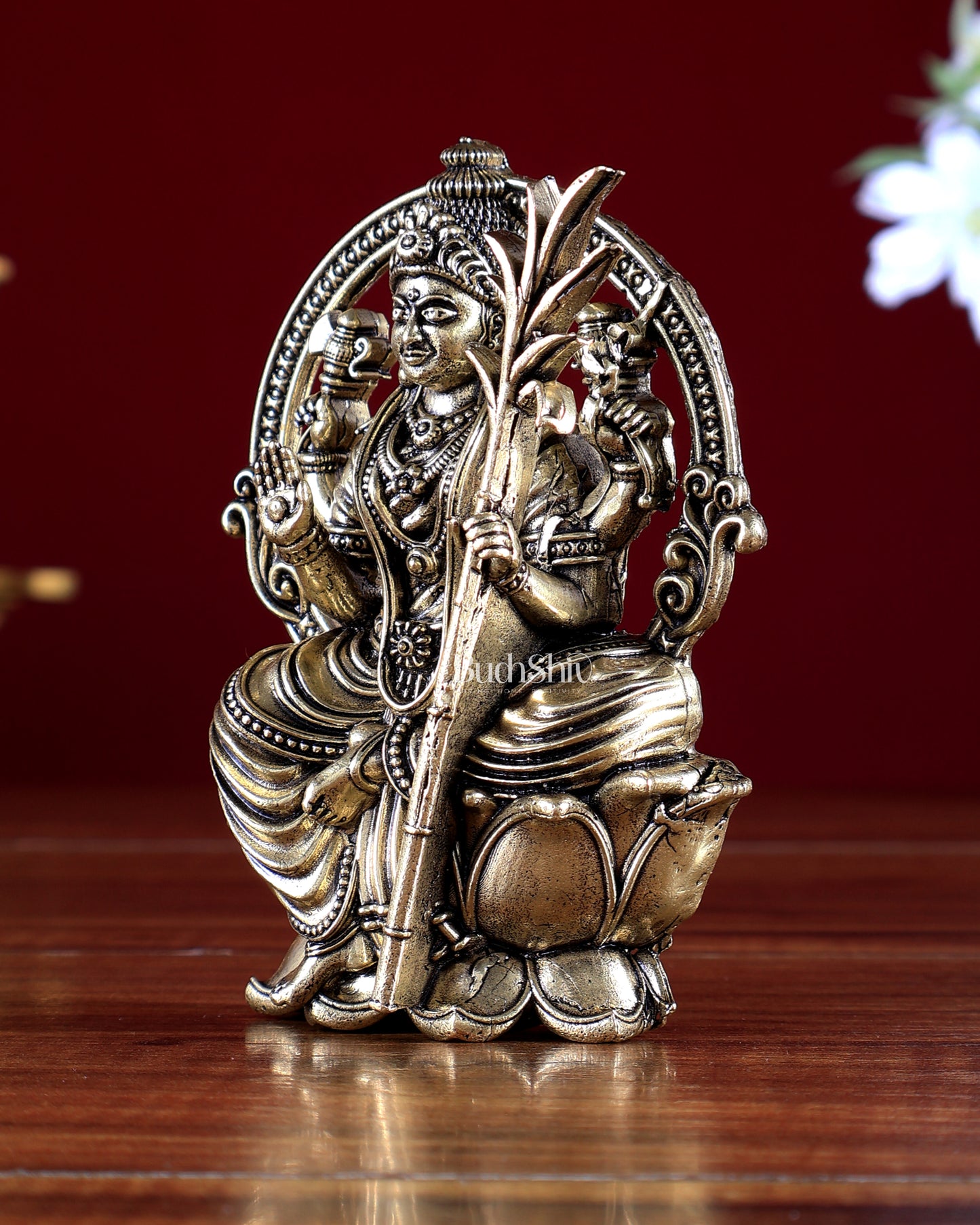 Brass Superfine Lalita Devi Rajarajeshwari Idol 2D idol Wall Hanging 4 inch