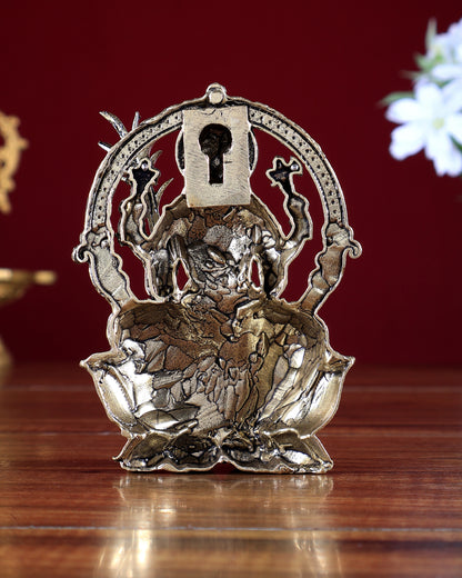 Brass Superfine Lalita Devi Rajarajeshwari Idol 2D idol Wall Hanging 4 inch