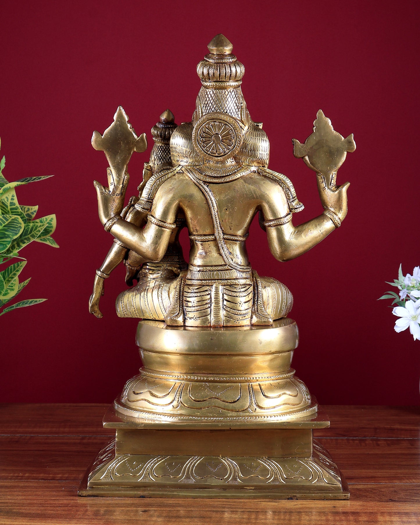 Brass Superfine Lakshmi Narasimha Statue 15"