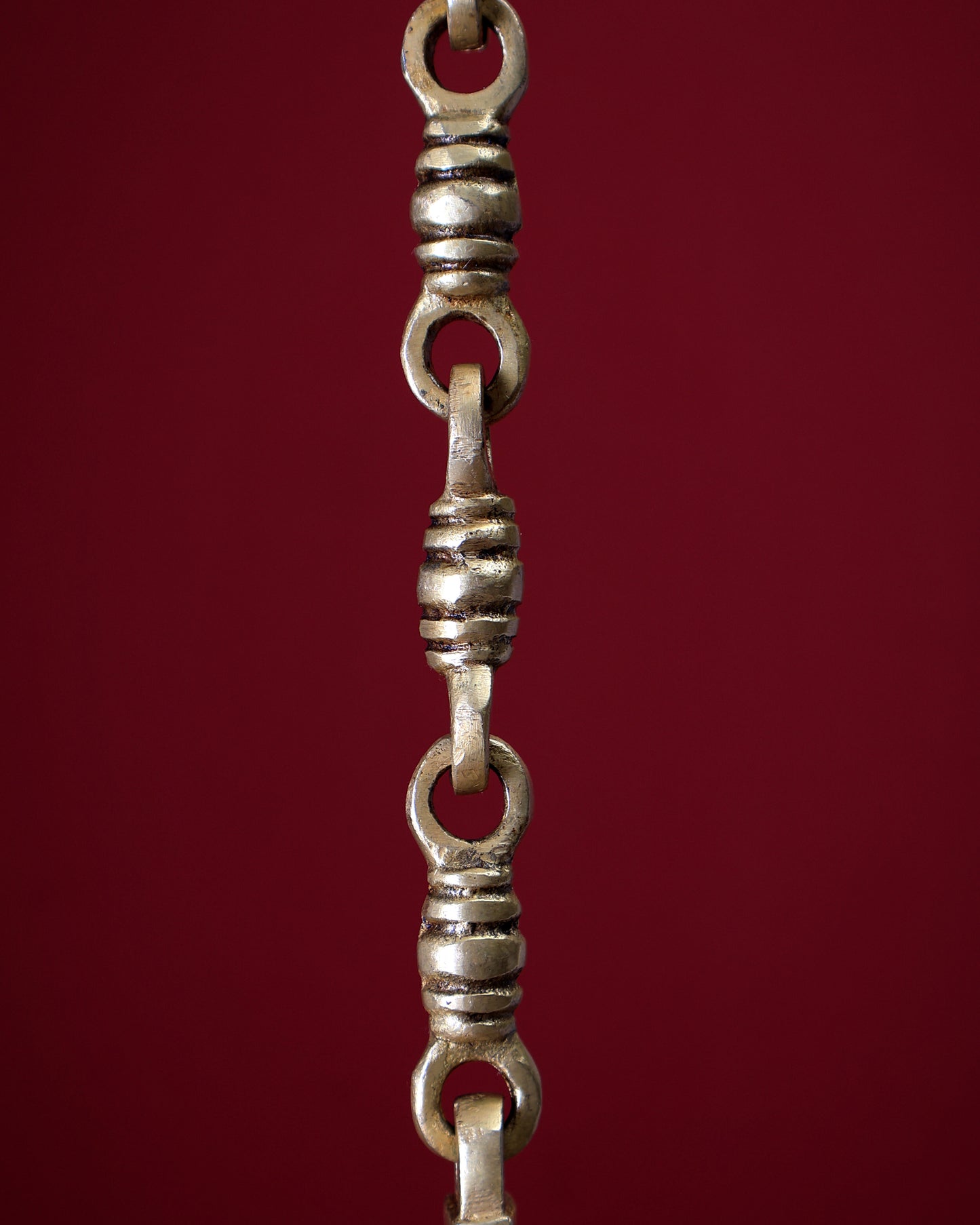 Brass Handcrafted Vishnu Dashavatar Motif Hanging Temple Bell