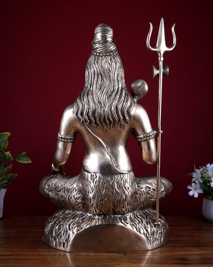 Pure Brass Lord Shiva Statue - 23" matte finish