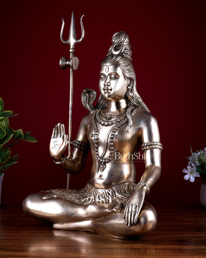 Lord Shiva Brass Idol - 20" matte