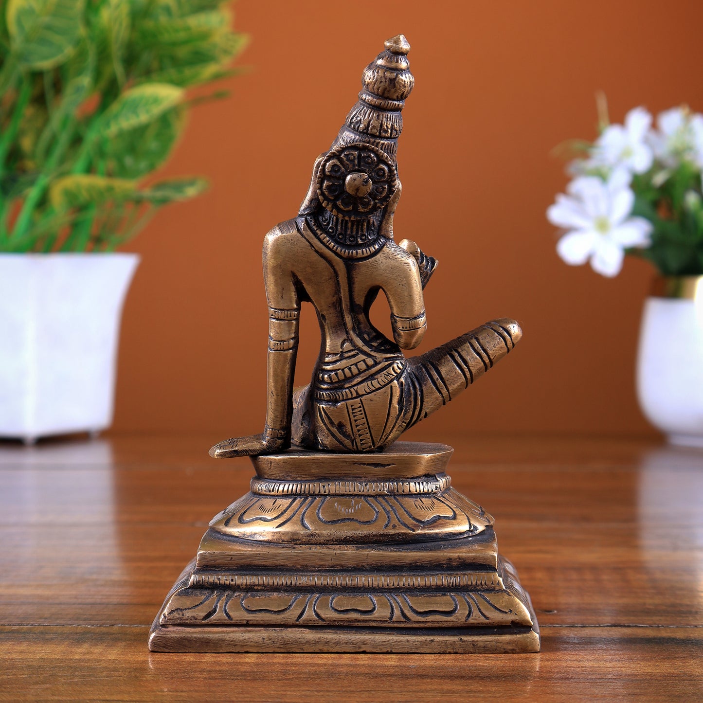 Brass Uma Parvati Bhoga Shakti Idol – Antique Tone 5.7 inch