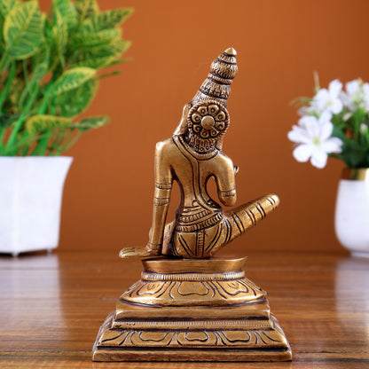 Brass Uma Parvati Bhoga Shakti Idol – Butter Gold Tone 5.5 inch