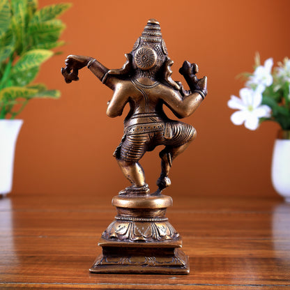 Brass Dancing Ganesha Statue – Small Size | Auspicious Showpiece