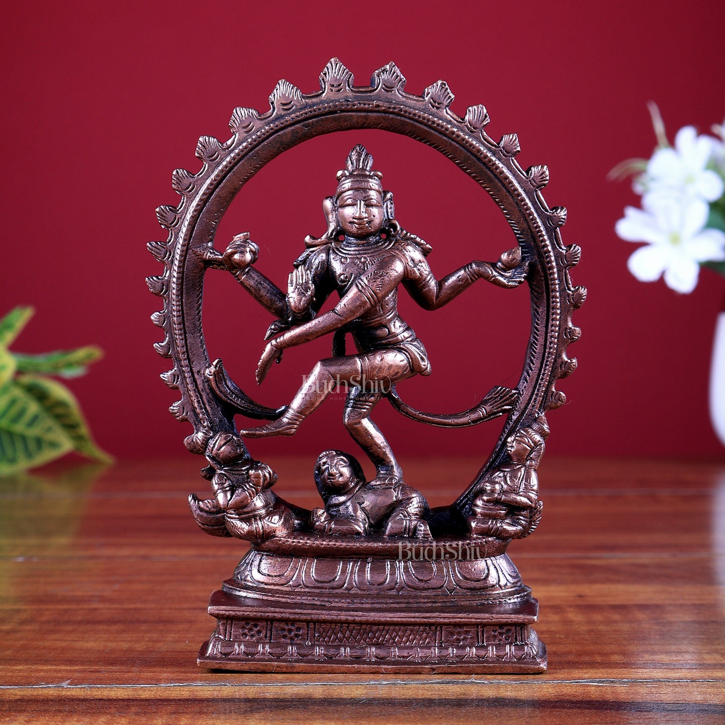 Pure Copper Nataraja Statue | Unique Temple Design Shiva Idol