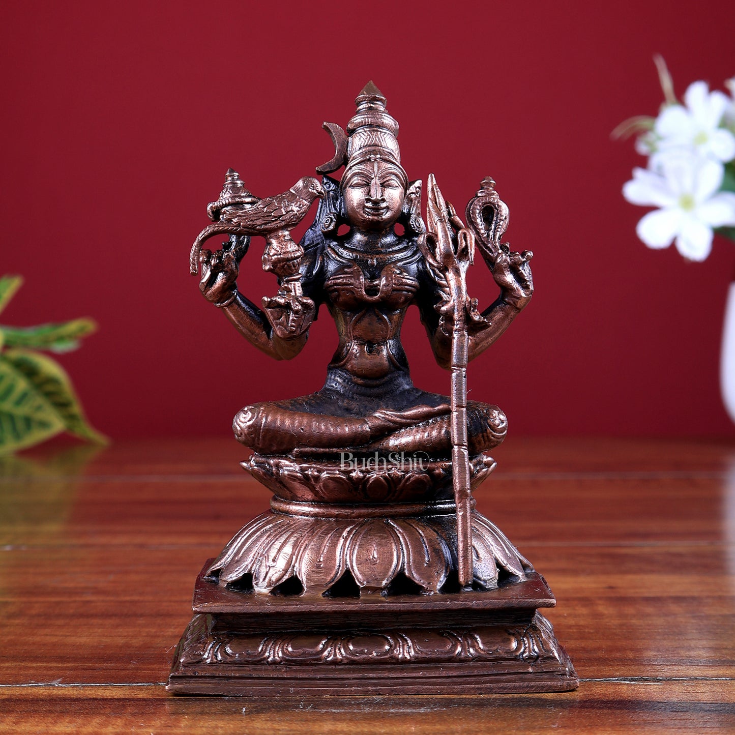 Pure Copper Kamakshi Amman Idol | Goddess Parvati Divine Murti
