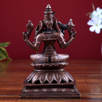 Pure Copper Kamakshi Amman Idol | Goddess Parvati Divine Murti