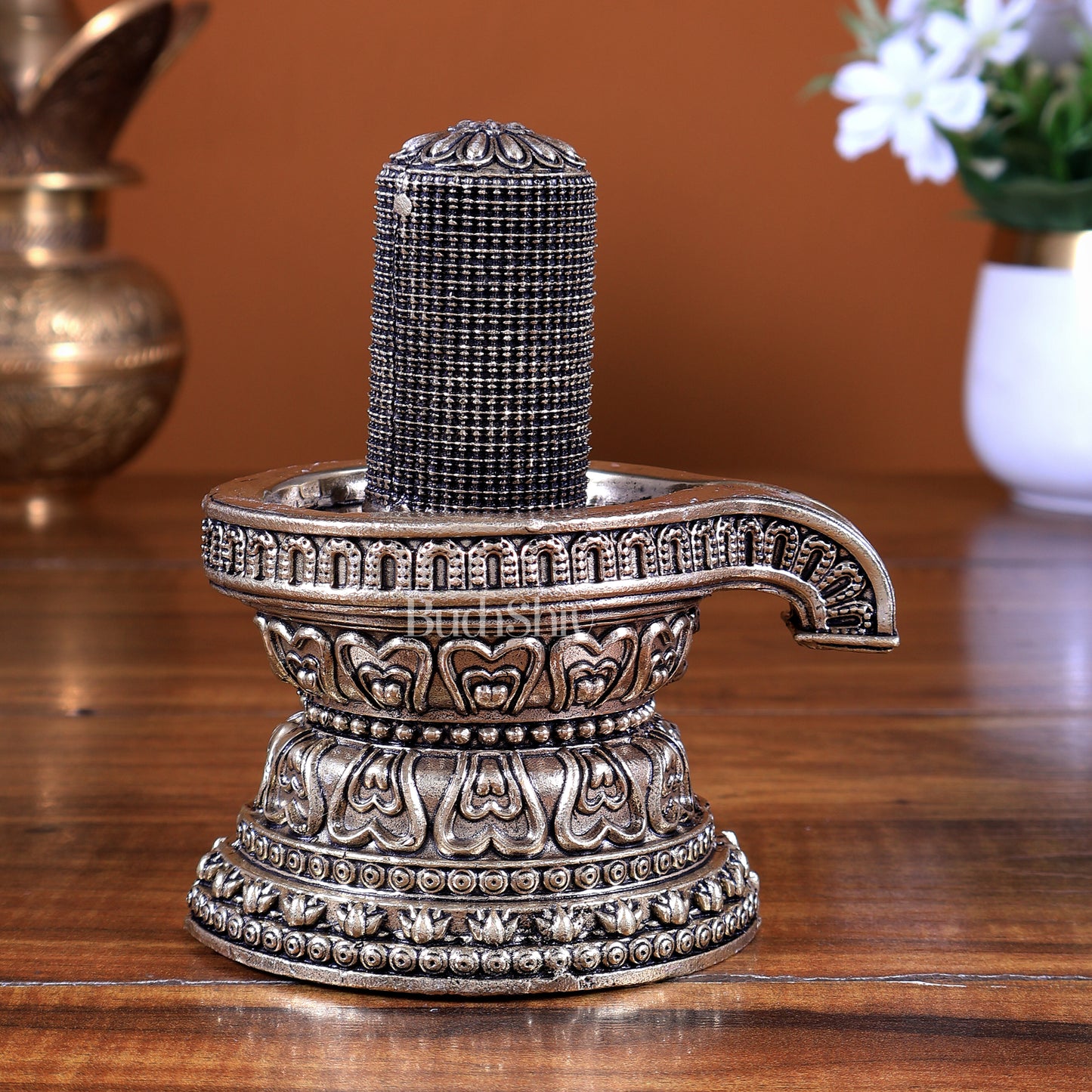 Superfine Brass 1008 Carved Shiv Ling on Maha Shivling | Sacred Hindu Idol