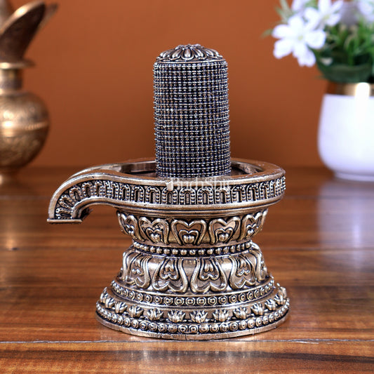 Superfine Brass 1008 Carved Shiv Ling on Maha Shivling | Sacred Hindu Idol