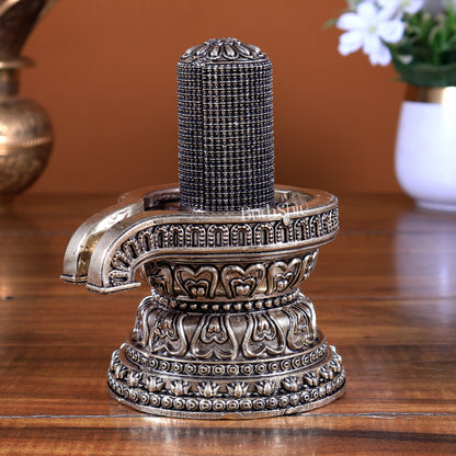 Superfine Brass 1008 Carved Shiv Ling on Maha Shivling | Sacred Hindu Idol