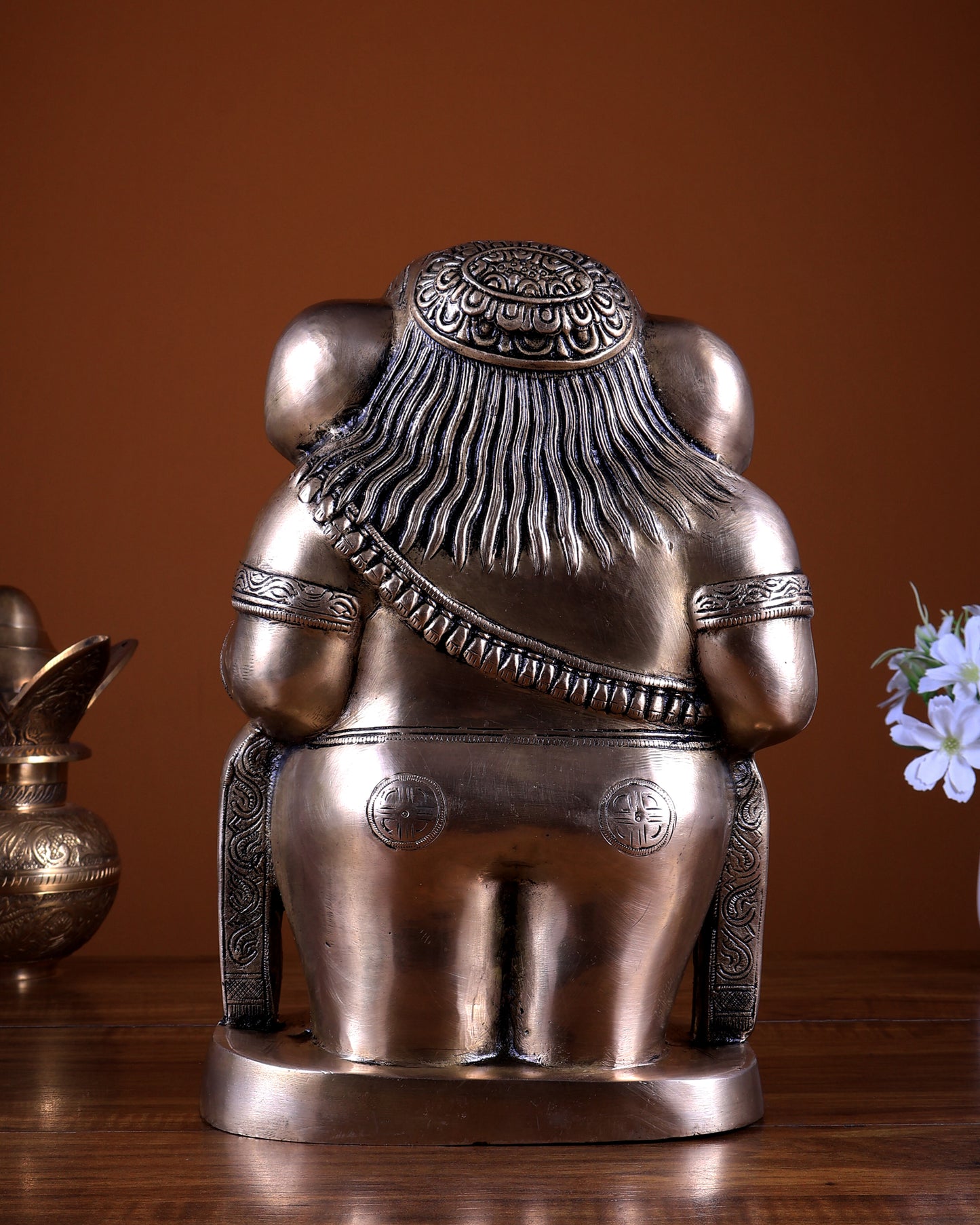 Brass Standing Baby Ganesha Statue 11.5 inch