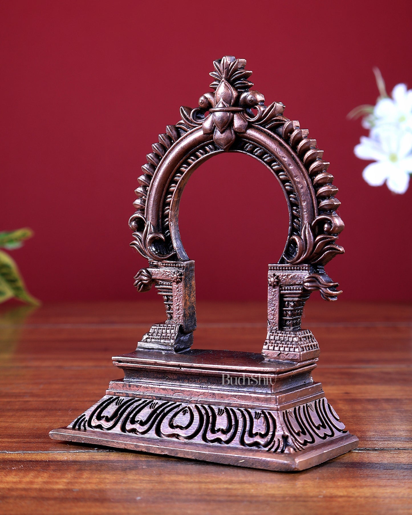 Pure Copper Miniature Prabhavali Peetam (Singhasan)