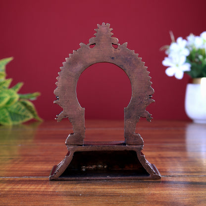 Pure Copper Miniature Prabhavali Peetam (Singhasan)