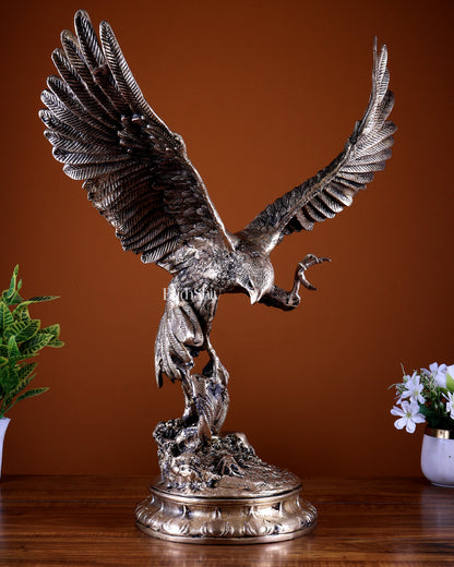 Large Brass Eagle Statue with Open Wings – Vastu Approved Statement Sculpture