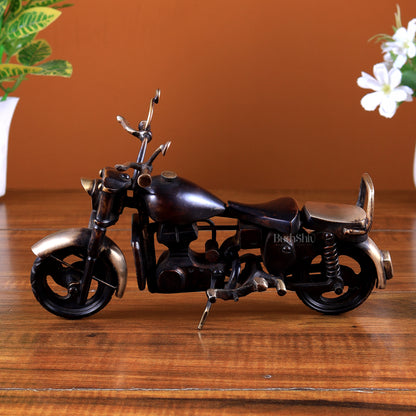 Vintage Brass Cruiser Bike Showpiece | Classic Motorcycle Collectible