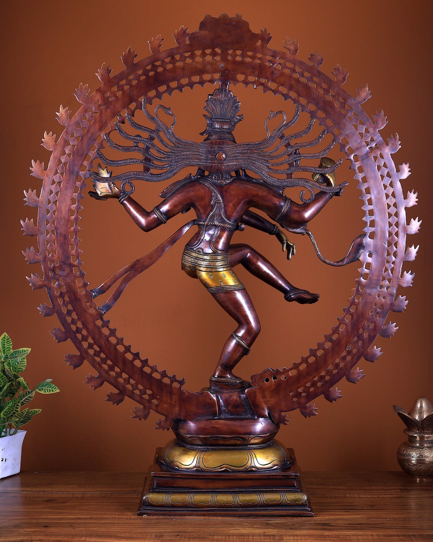 Brass Superfine Nataraja Statue – Double Chola Tone Grand Masterpiece 36 inch