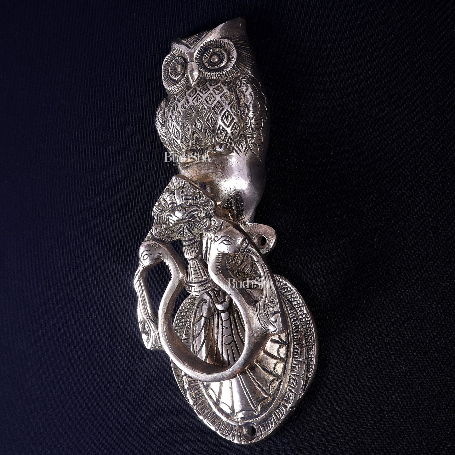 Pure Brass Owl Design Door Knocker | Vastu Main Door Decor