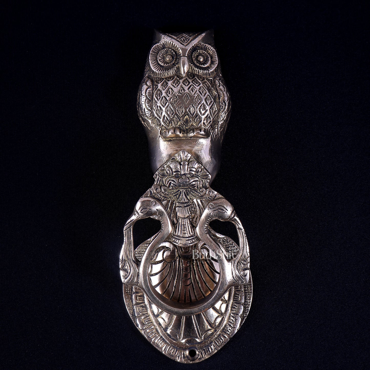 Pure Brass Owl Design Door Knocker | Vastu Main Door Decor
