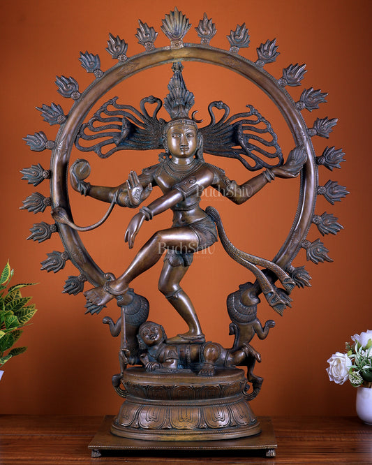 Panchaloha Bronze Nataraja Sculpture | Chola Theme Museum Grade 30.5"