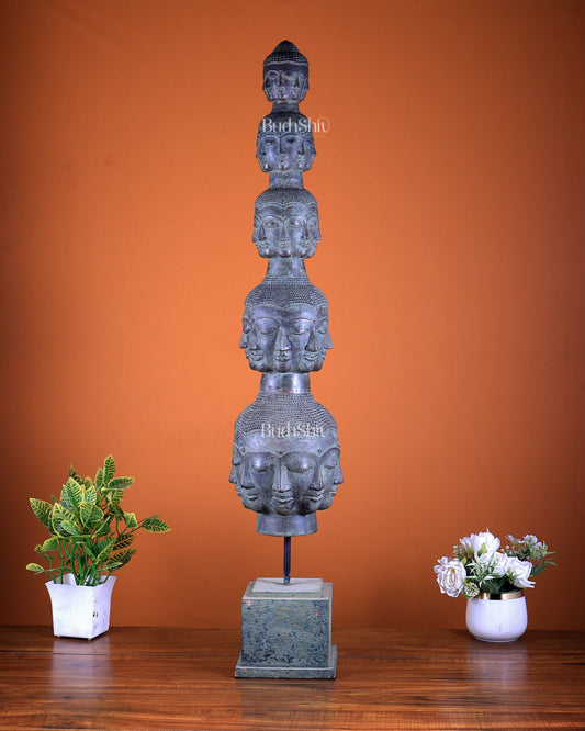 Bronze Buddha Tower with 40 faces | Lost Wax Sculpture