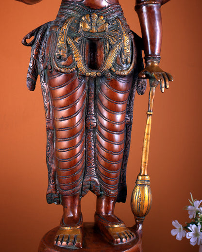 Lord Vishnu large brass Narayana Statue – Chola Dual Tone 37"