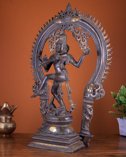 Brass Nataraja Statue - 26" Antique bronze tone