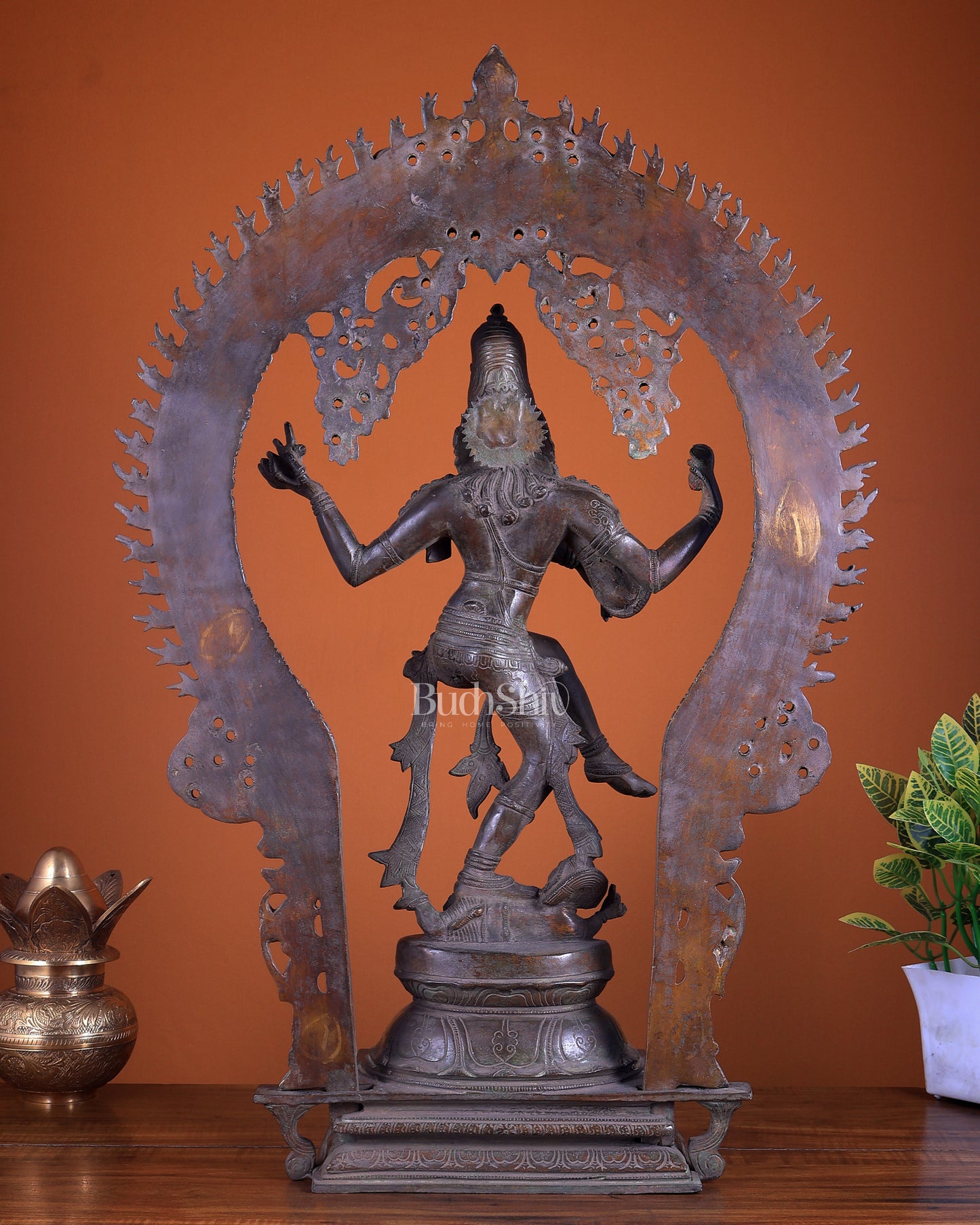 Brass Nataraja Statue - 26" Antique bronze tone