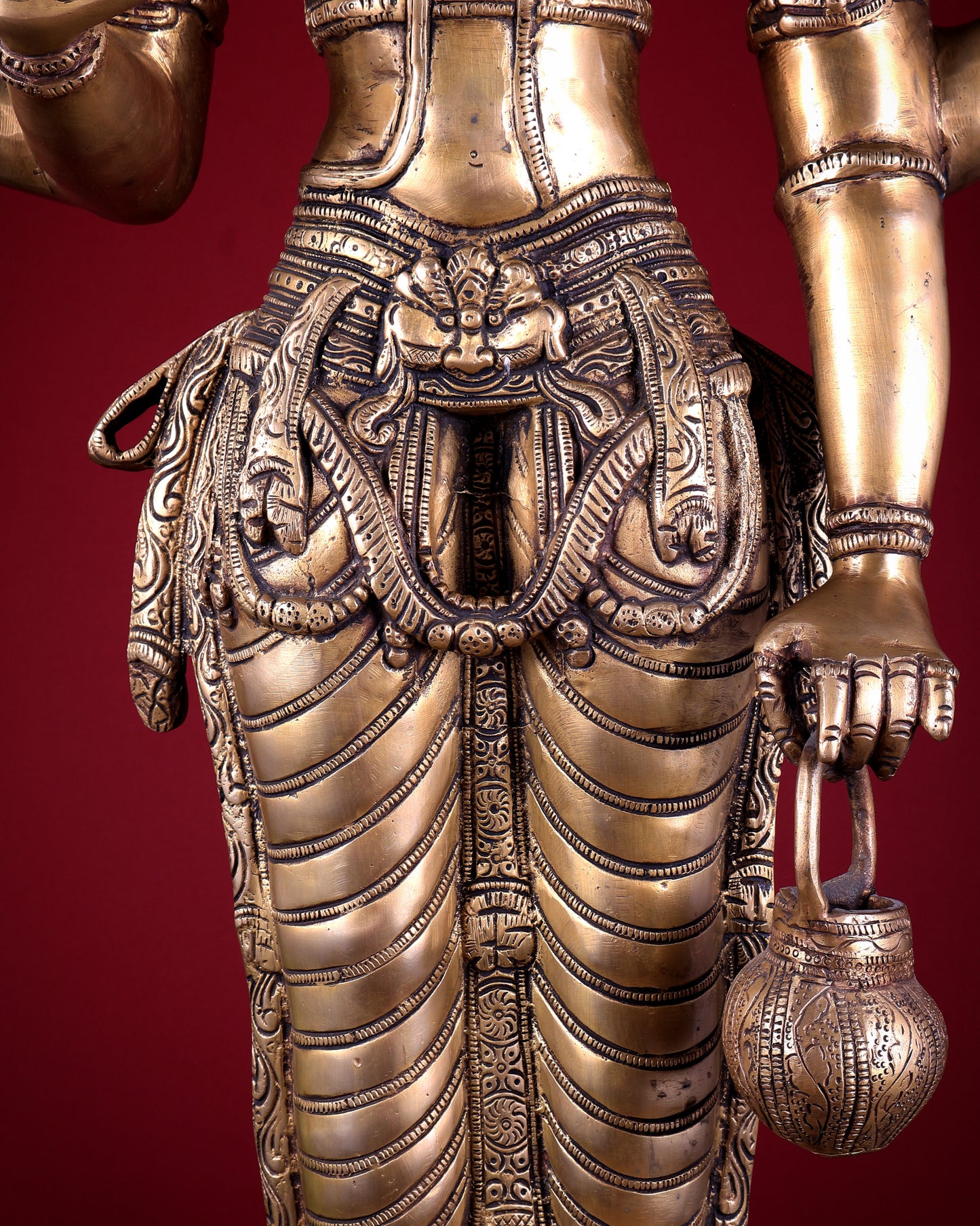 Pure Brass Brahma standing Large Statue 38.5"