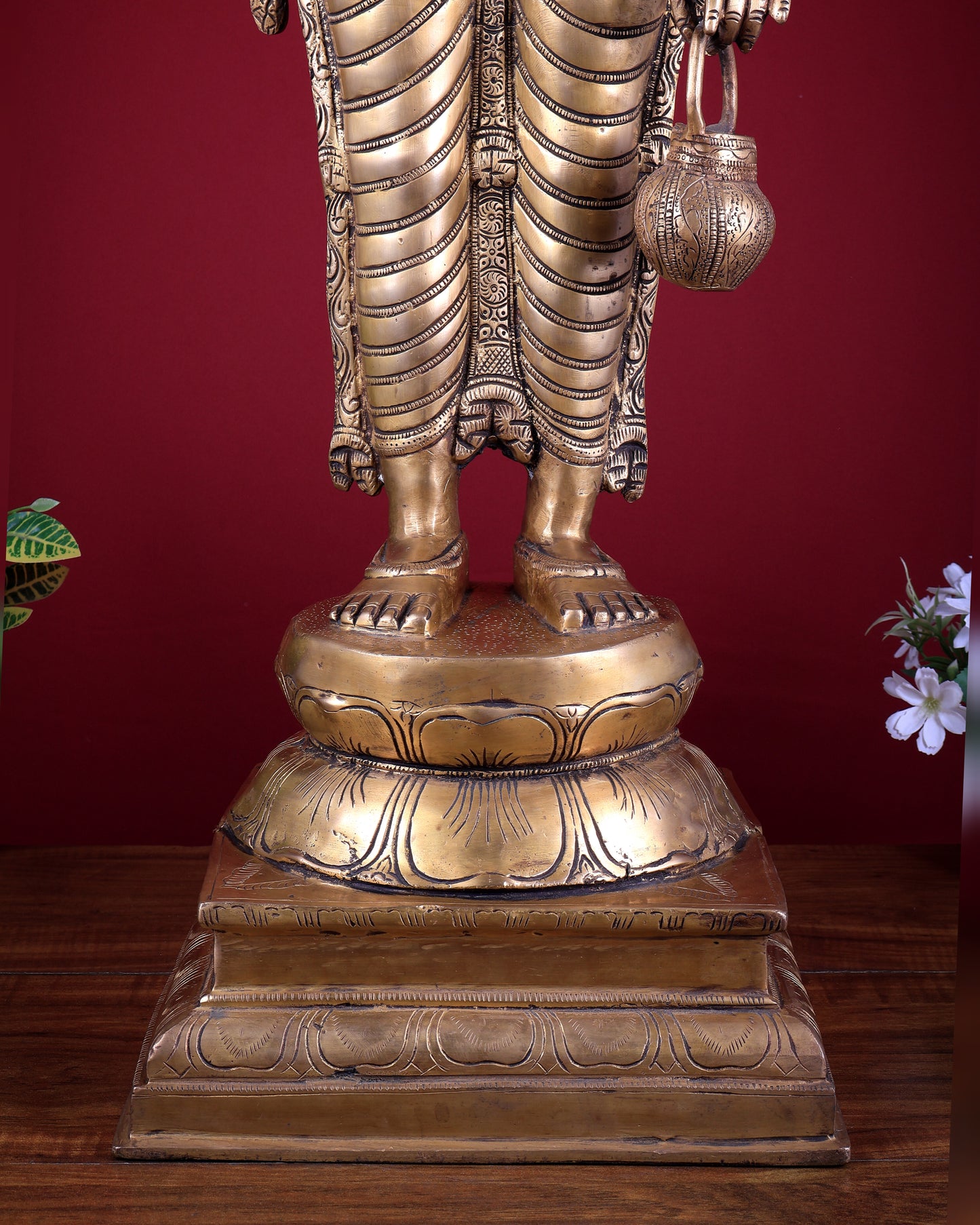 Pure Brass Brahma standing Large Statue 38.5"