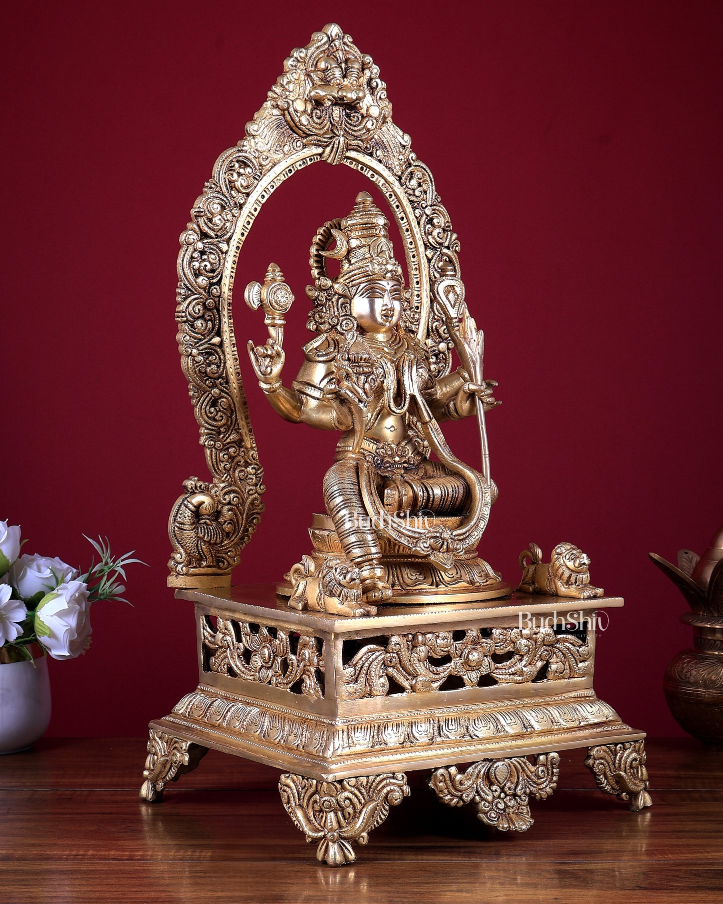 Brass Superfine Goddess Lalitha Devi (Rajarajeshwari / Kamakshi Amman) Idol 20 inch