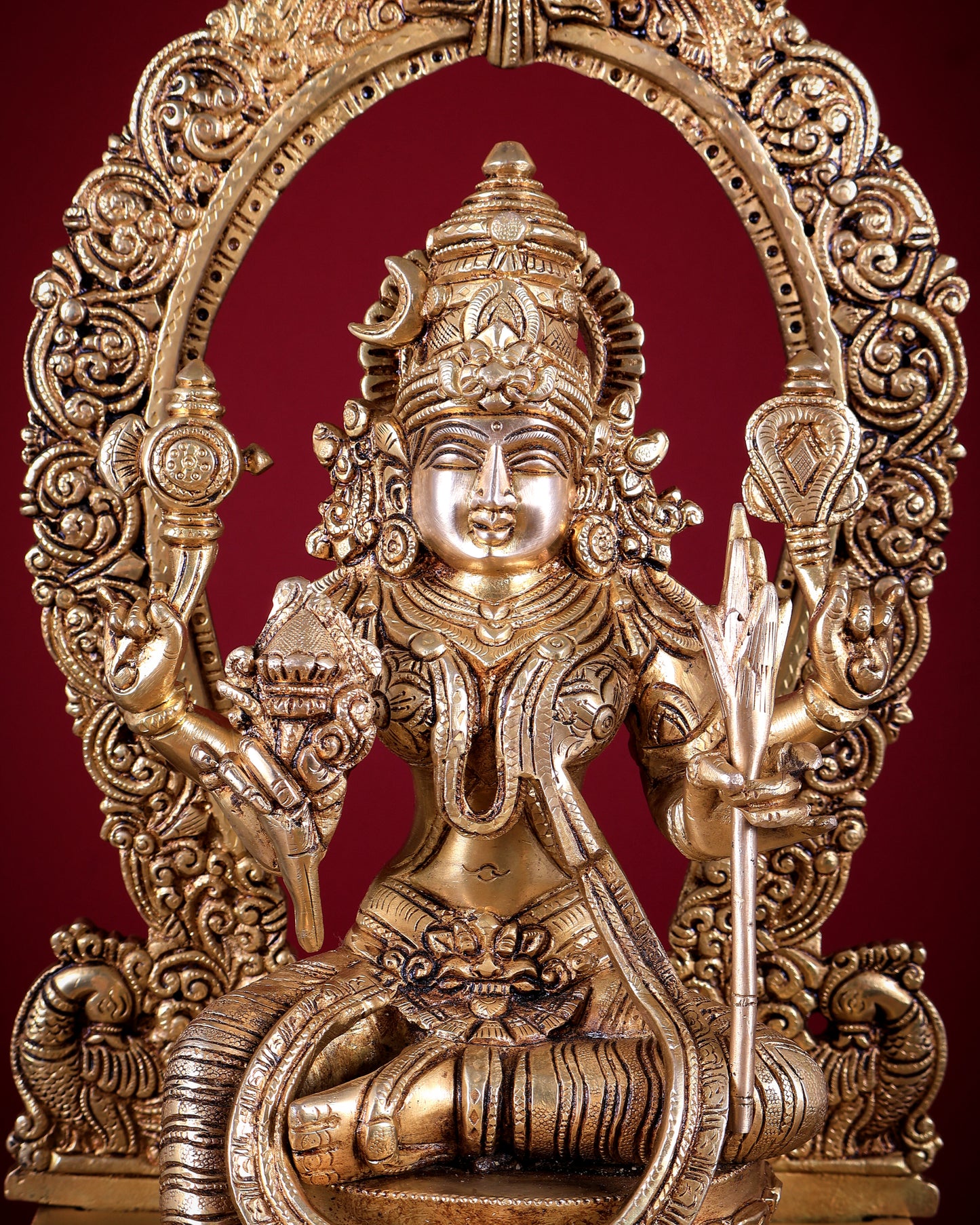 Brass Superfine Goddess Lalitha Devi (Rajarajeshwari / Kamakshi Amman) Idol 20 inch
