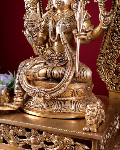 Brass Superfine Goddess Lalitha Devi (Rajarajeshwari / Kamakshi Amman) Idol 20 inch