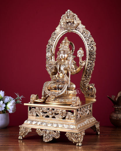 Brass Superfine Goddess Lalitha Devi (Rajarajeshwari / Kamakshi Amman) Idol 20 inch