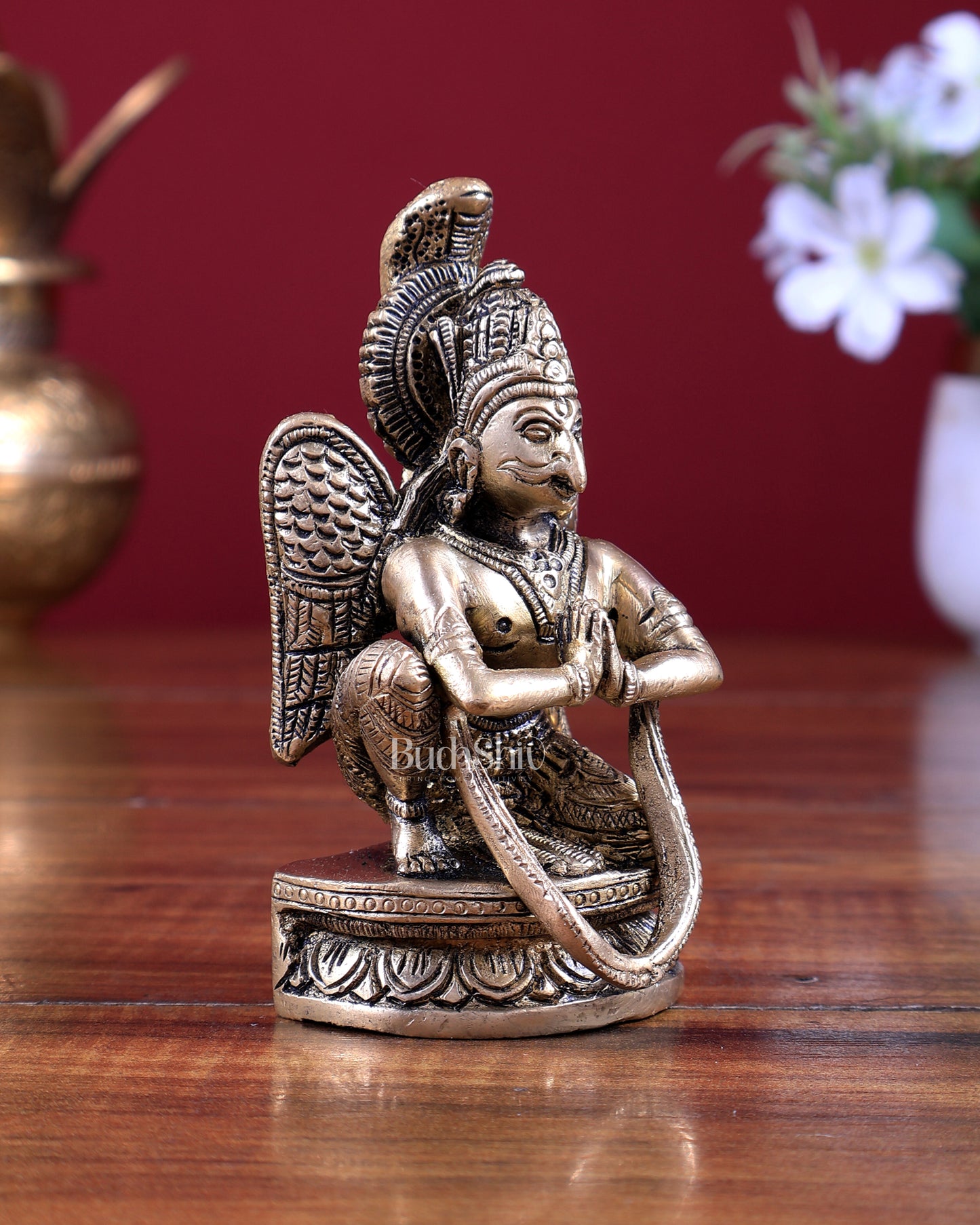 Brass Garuda Small Statue 4"