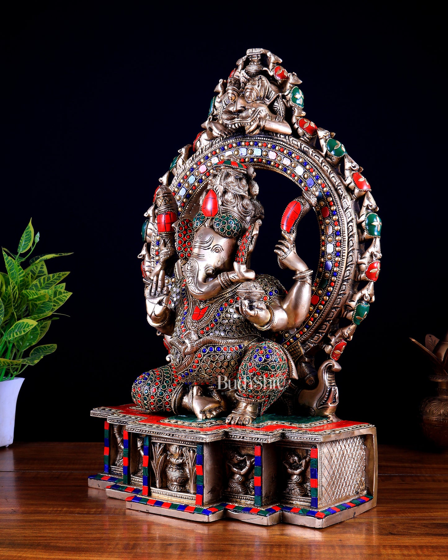 Unique Brass Lord Ganesha Statue 19.5 inch