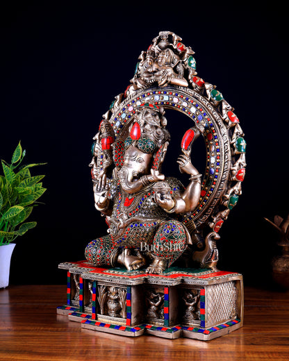 Unique Brass Lord Ganesha Statue 19.5 inch