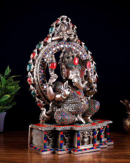 Unique Brass Lord Ganesha Statue 19.5 inch