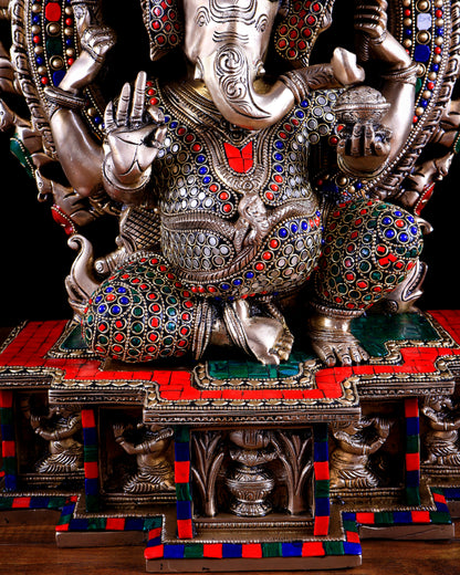 Unique Brass Lord Ganesha Statue 19.5 inch