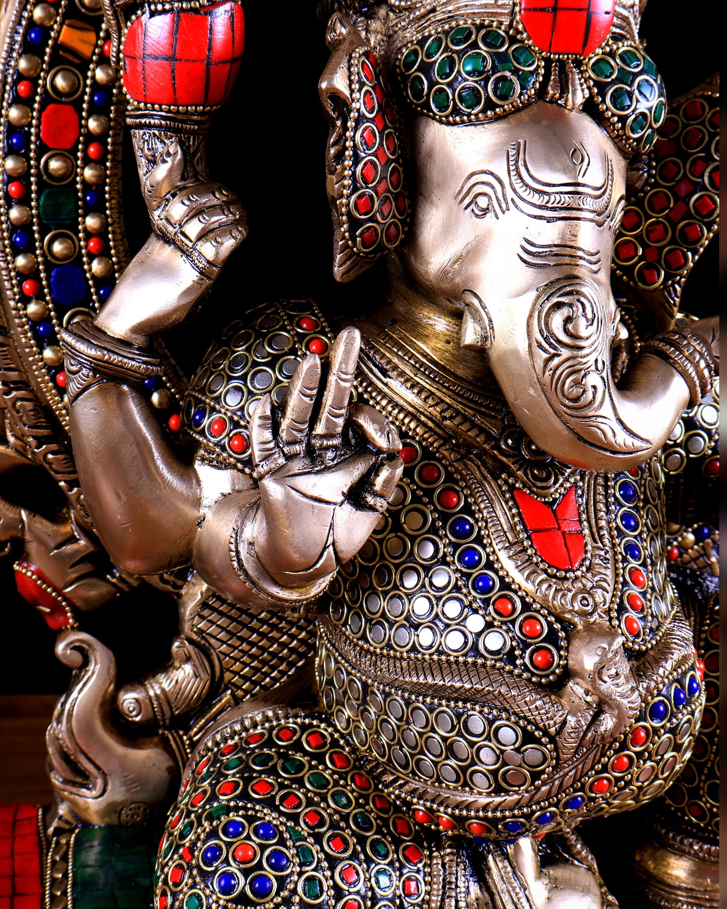 Unique Brass Lord Ganesha Statue 19.5 inch