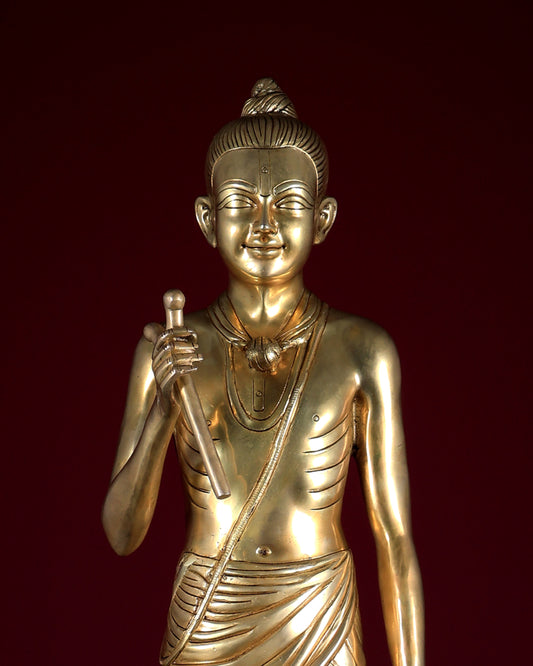 Brass Neelkanth Swamy Narayan Bhagwan Statue – Akshardham Deity Sculpture 30 inch