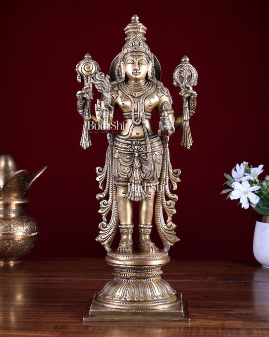 Bronze Dhanvantari Sculpture 14.5 inch