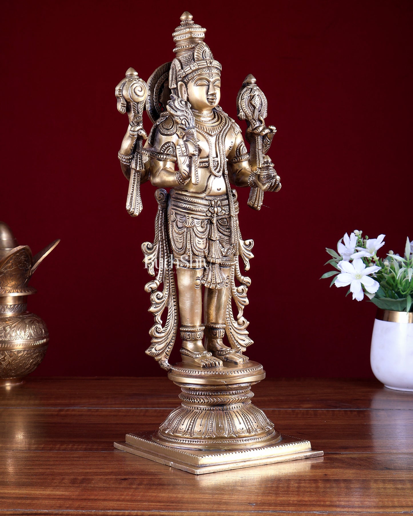 Bronze Dhanvantari Sculpture 14.5 inch