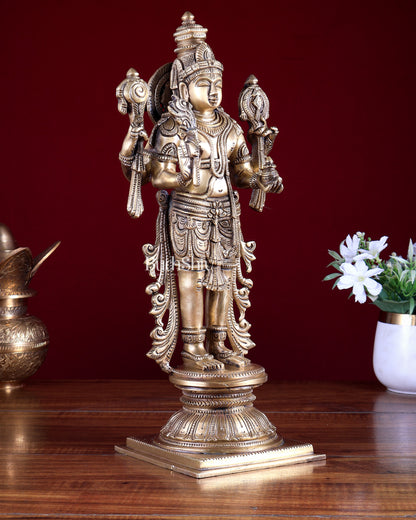 Bronze Dhanvantari Sculpture 14.5 inch