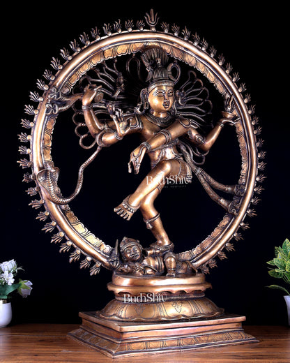 Brass Nataraja Statue – Majestic Large Sculpture in Classical style 38 inch