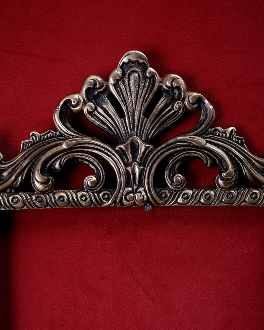 Brass Wall Hanging Photo Frame – Intricate Vintage Design 17.5 inch